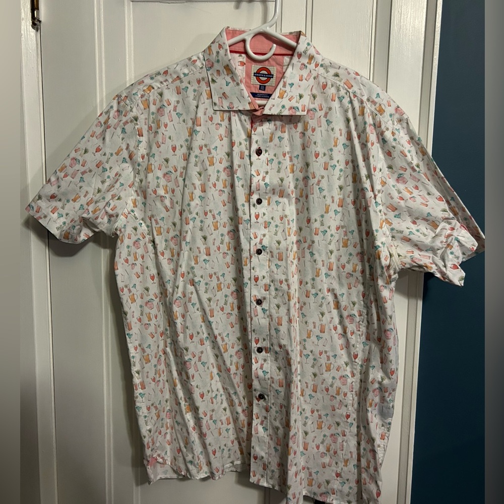 Jermyn & Bond Short Sleeve Cocktail Print Shirt
